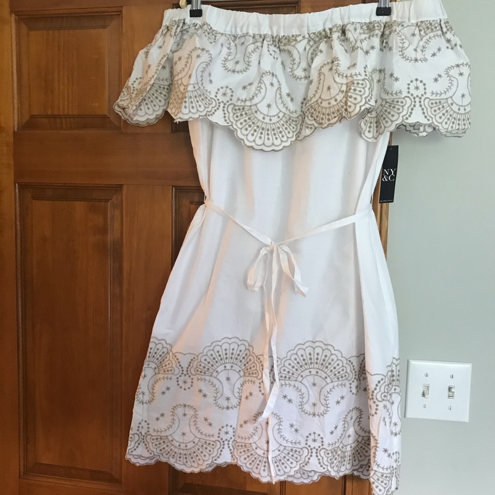 NY&Co Strapless Embroidered Dress NWT multiple sz